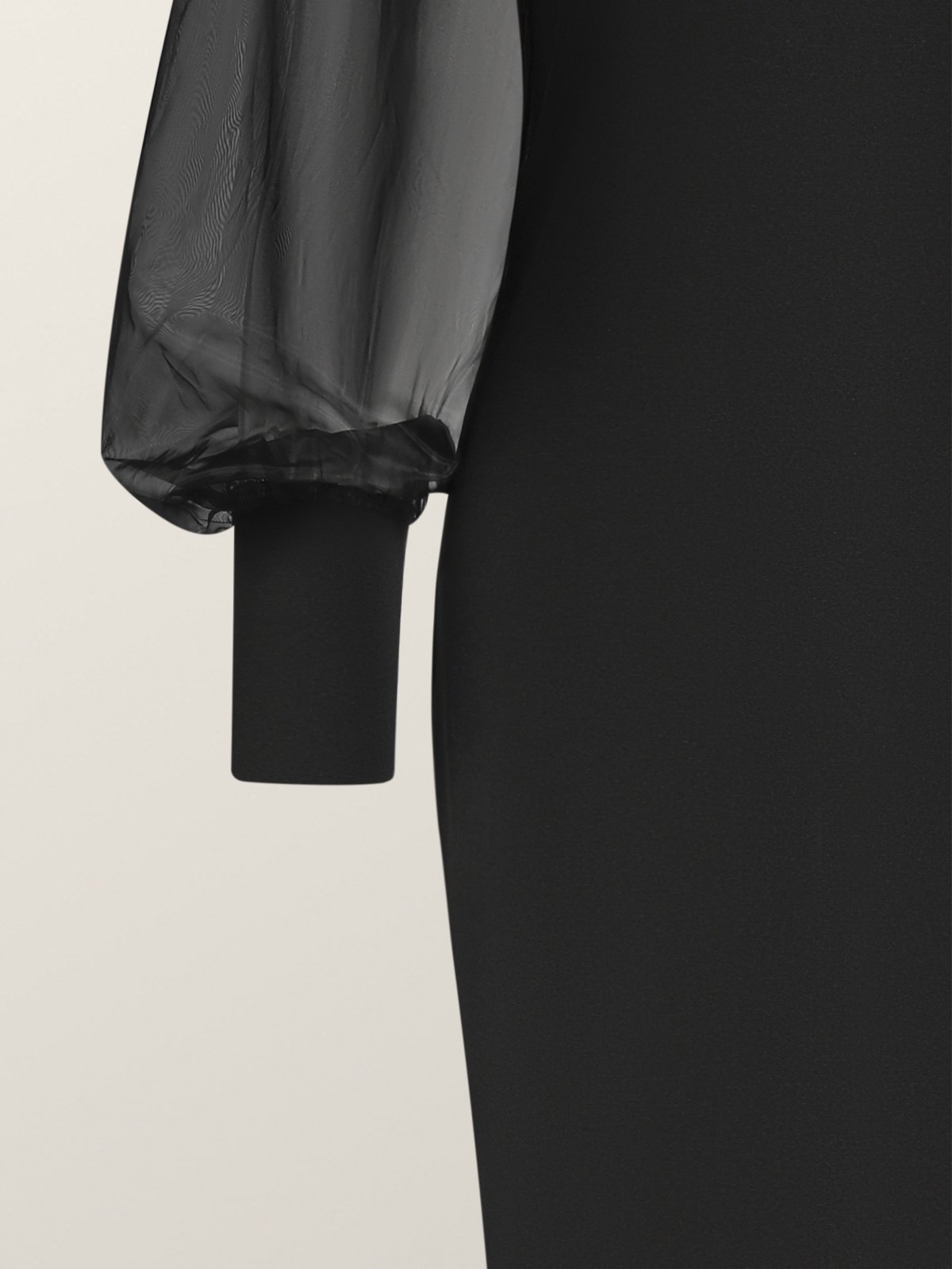 Tight Stand Collar Elegant Plain Long sleeve Dress