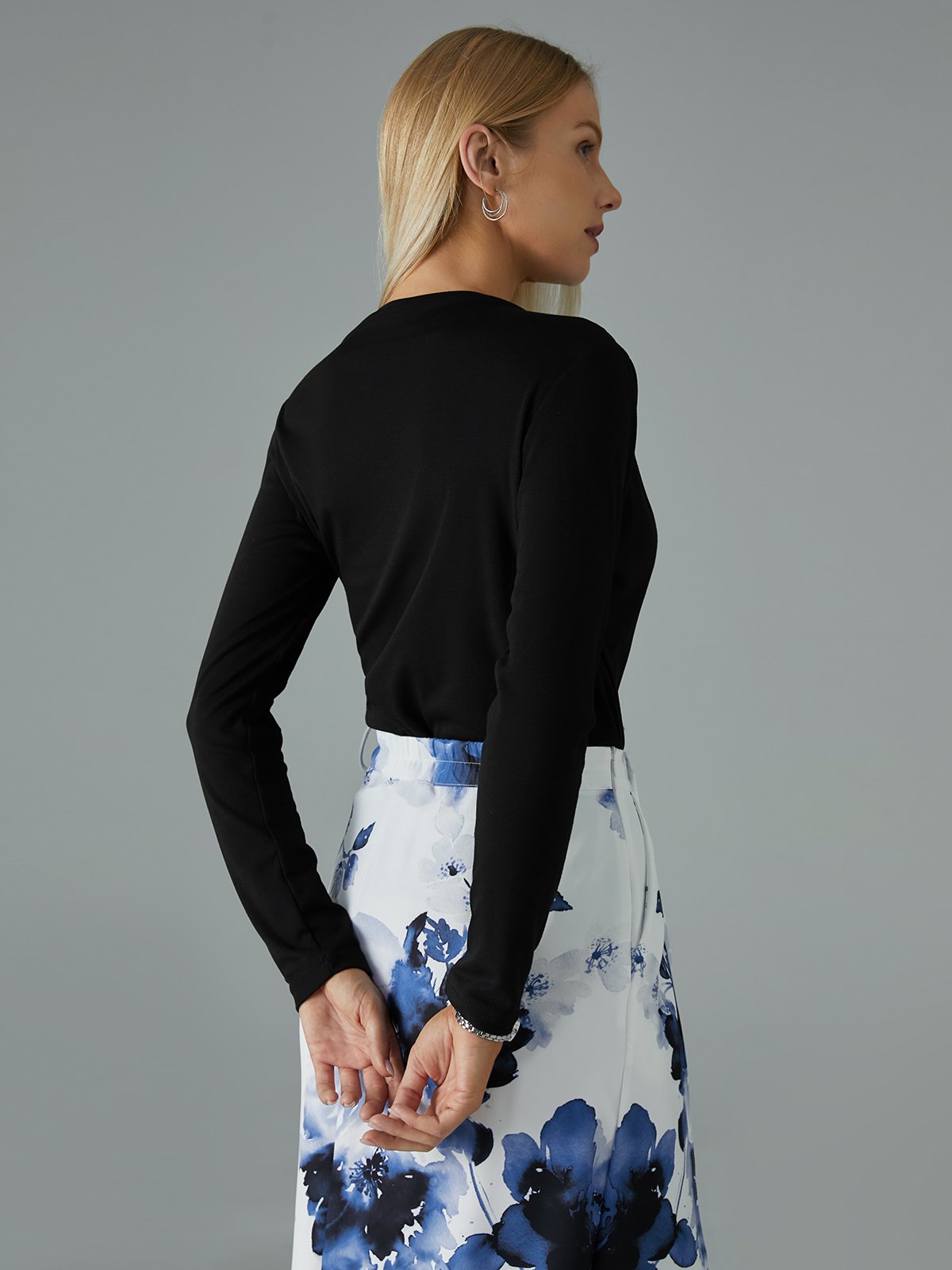 Half Turtleneck Elegant Regular Fit Plain T-Shirt
