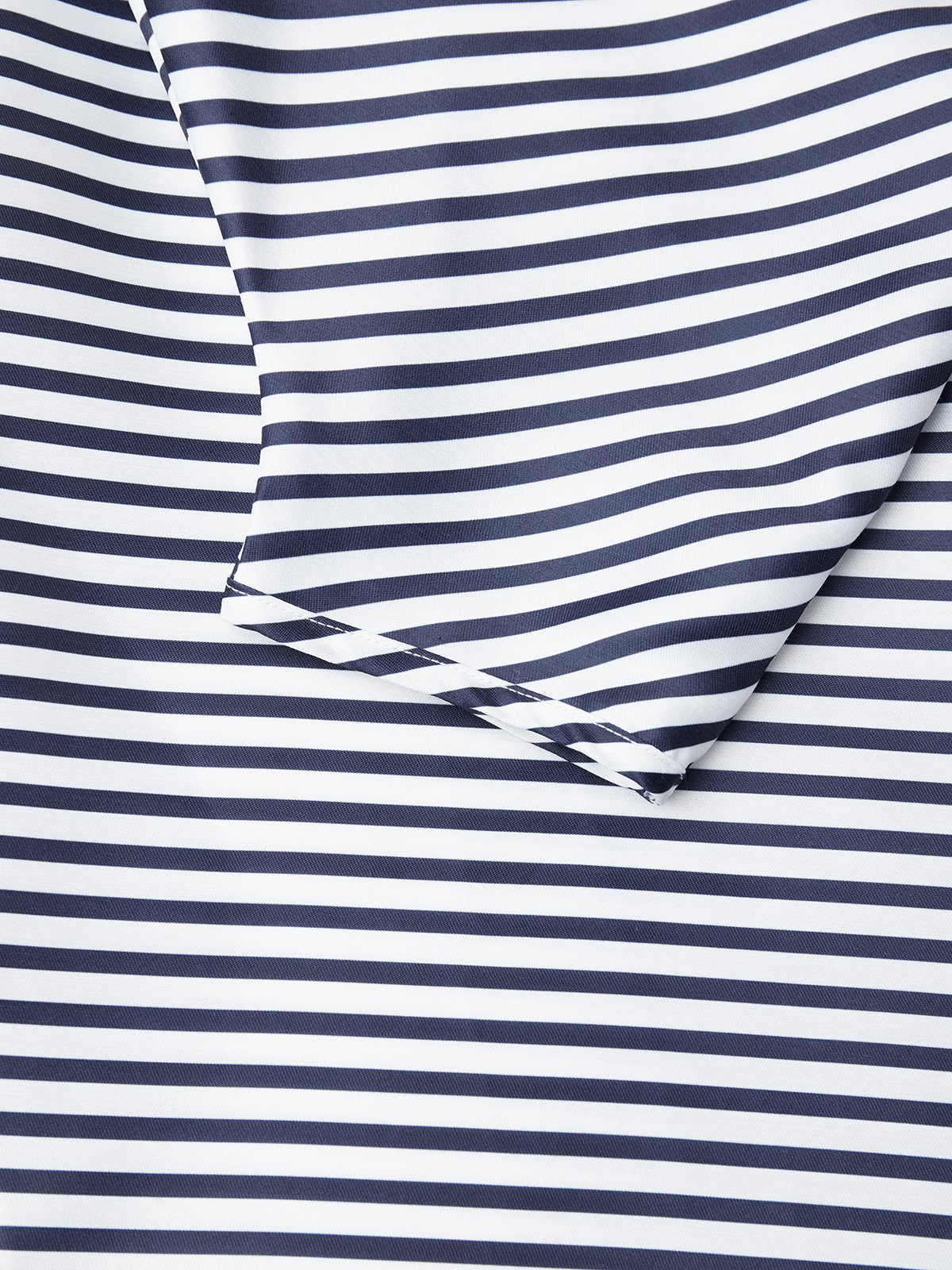 Elegant Crew Neck Striped Regular Fit Dress