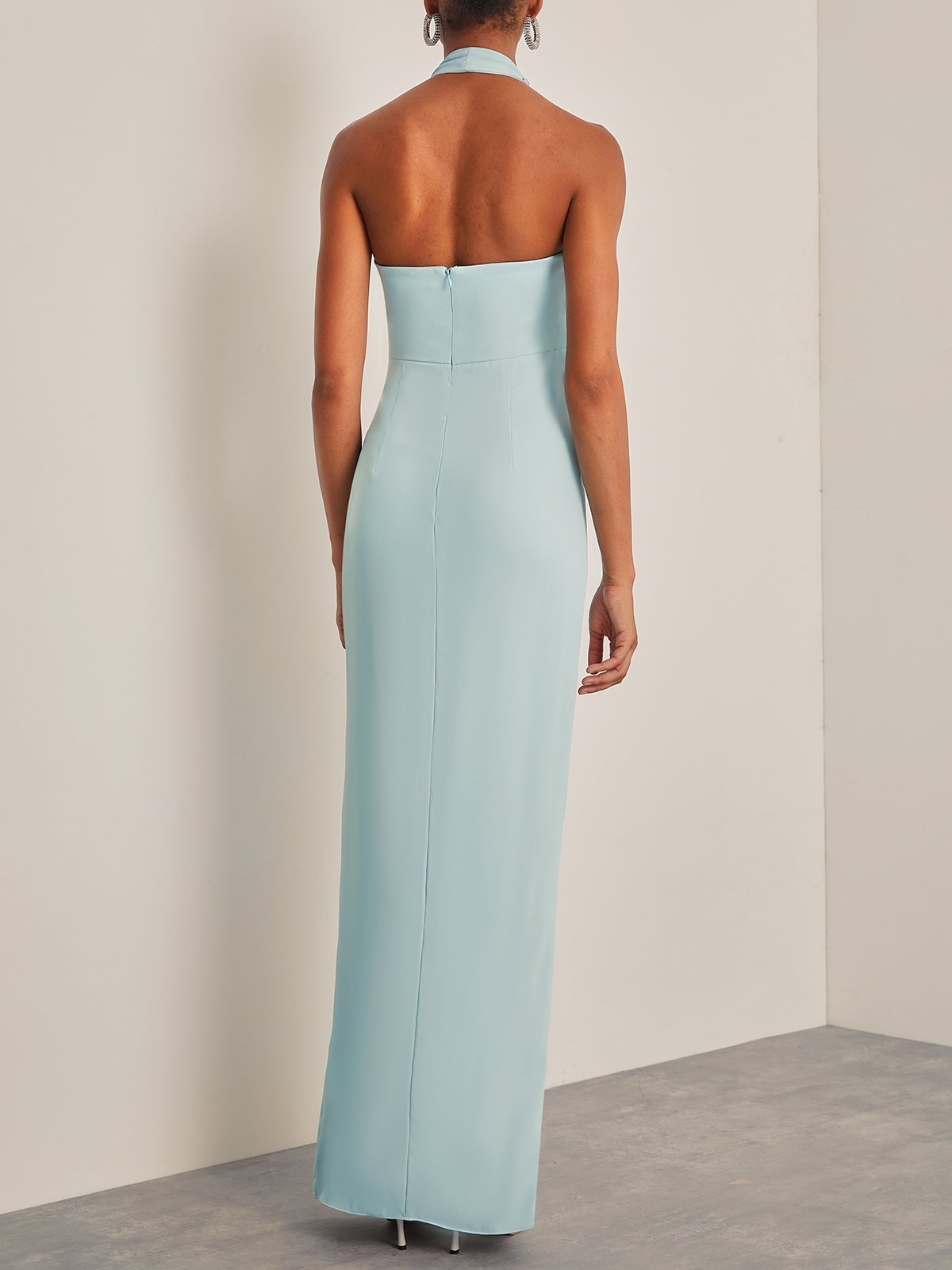 V Neck Urban Knot Front Dress