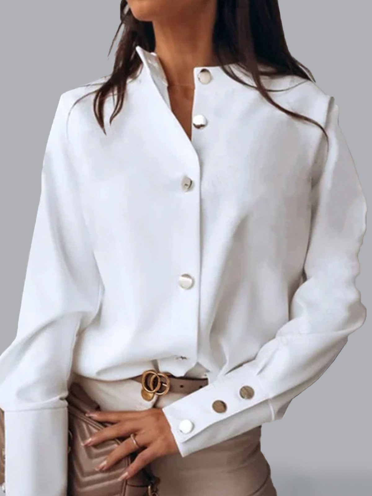 Off Shoulder Sleeve Plain Casual Fit Blouse