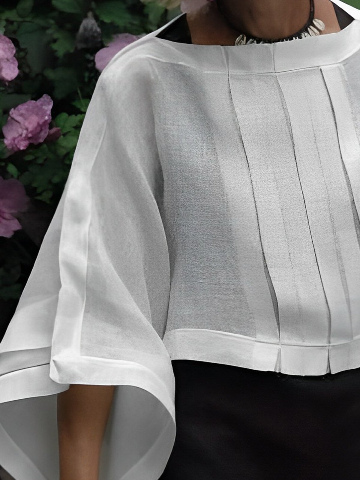 Plain Loose Boat Neck Urban Shirt