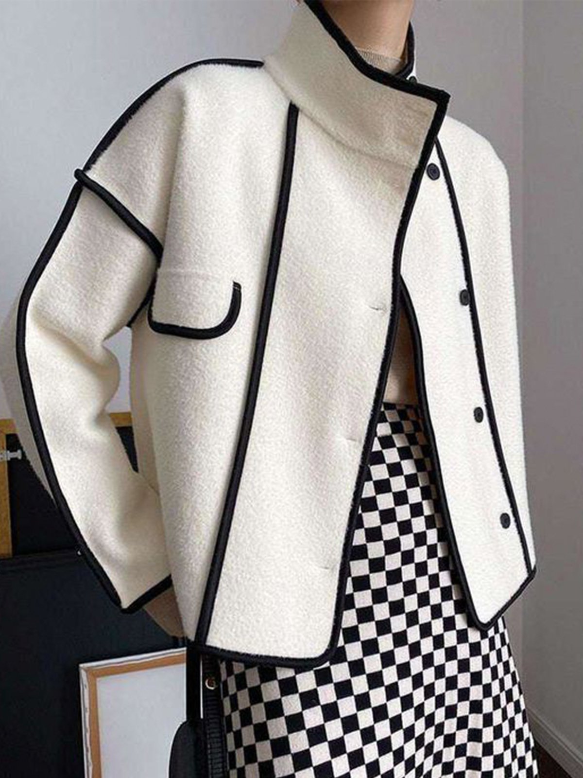 Urban Color Block Long Sleeve Jacket