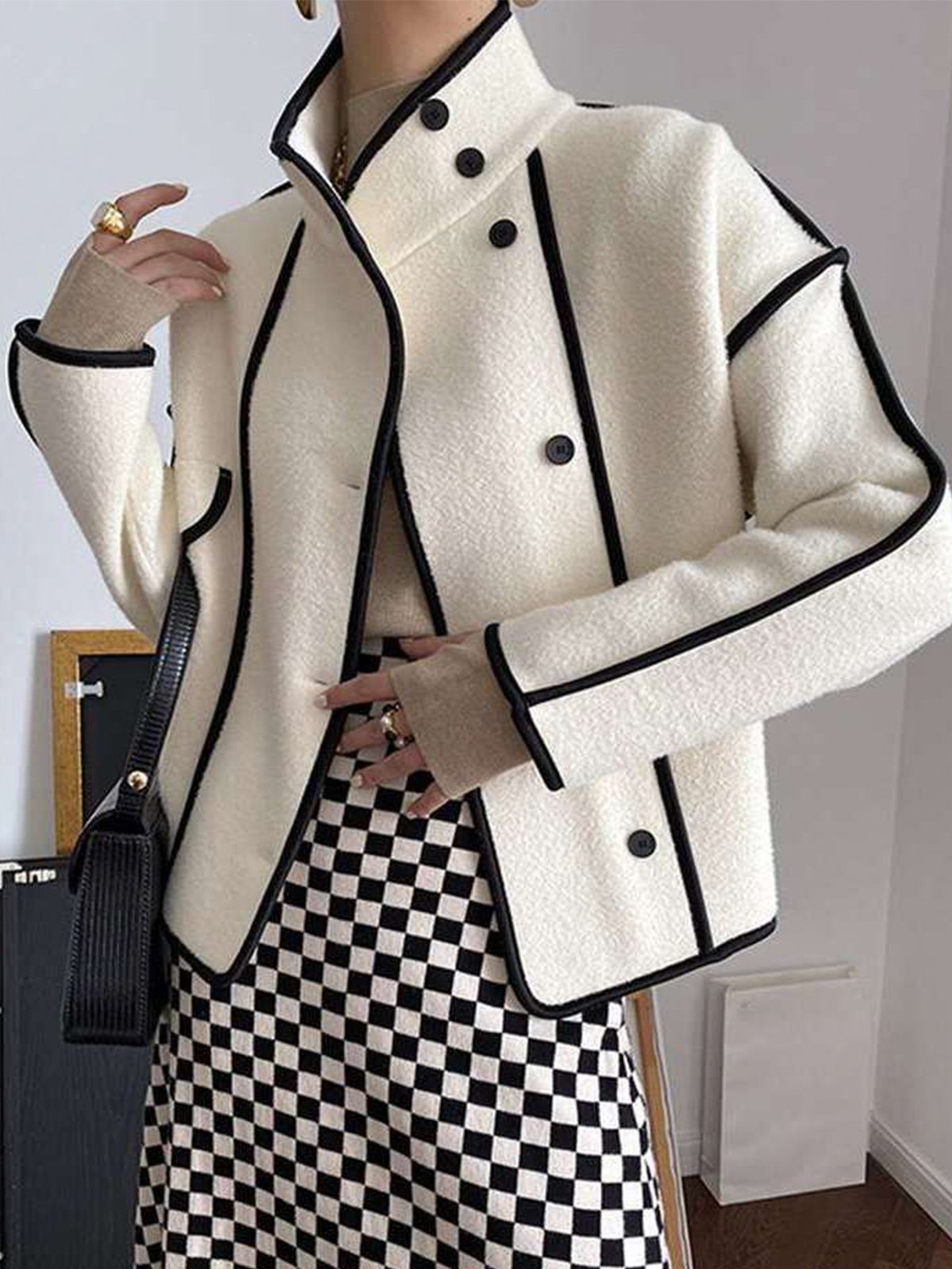 Urban Color Block Long Sleeve Jacket