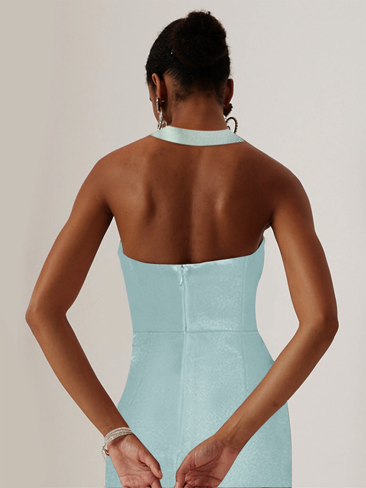 V Neck Urban Knot Front Dress
