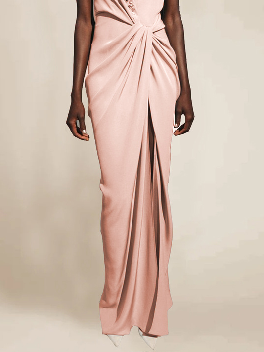 V Neck Urban Knot Front Dress