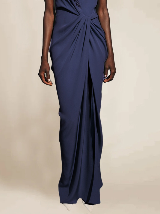 V Neck Urban Knot Front Dress