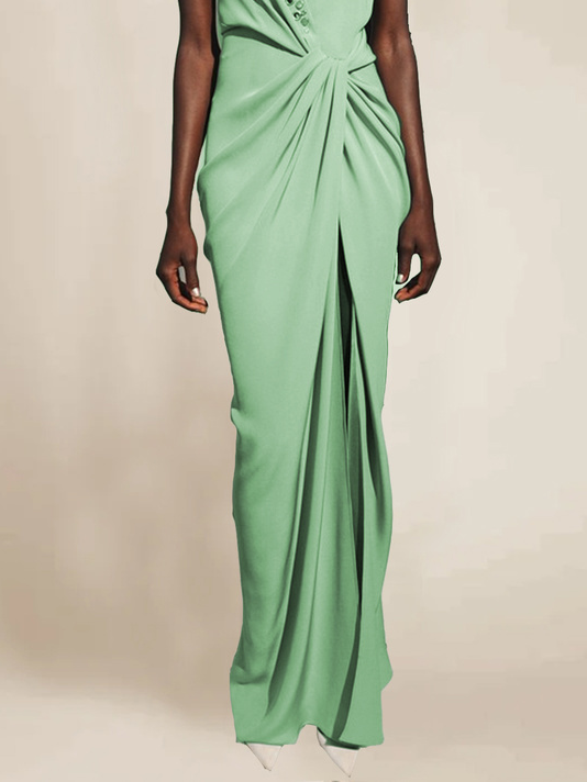 V Neck Urban Knot Front Dress