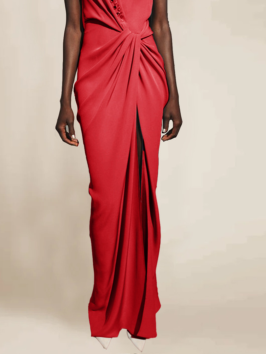 V Neck Urban Knot Front Dress
