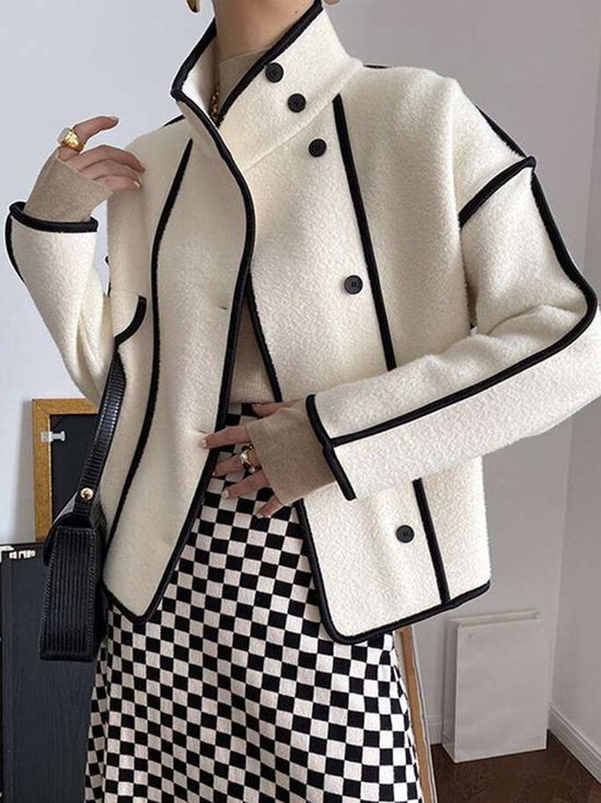 Urban Color Block Long Sleeve Jacket