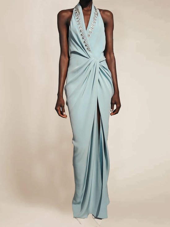 V Neck Urban Knot Front Dress