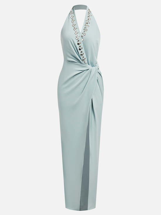 V Neck Urban Knot Front Dress
