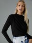 Half Turtleneck Elegant Regular Fit Plain T-Shirt