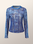 High Elasticity Regular Fit Stand Collar Long Sleeve Urban T-Shirt