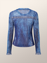 High Elasticity Regular Fit Stand Collar Long Sleeve Urban T-Shirt