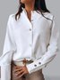 Off Shoulder Sleeve Plain Casual Fit Blouse