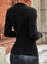 Half Turtleneck Elegant Regular Fit Plain T-Shirt