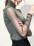 Elegant Turtleneck Plain Tight T-Shirt