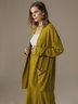 Loose Plain Urban Long Sleeve Cardigan