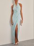 V Neck Urban Knot Front Dress