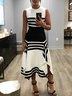 Color Block Elegant Regular Fit Dress