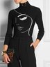 Tight Face Turtleneck Urban Long Sleeve T-Shirt