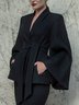Elegant Plain Long Sleeve Regular Fit Jacket