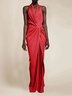 V Neck Urban Knot Front Dress
